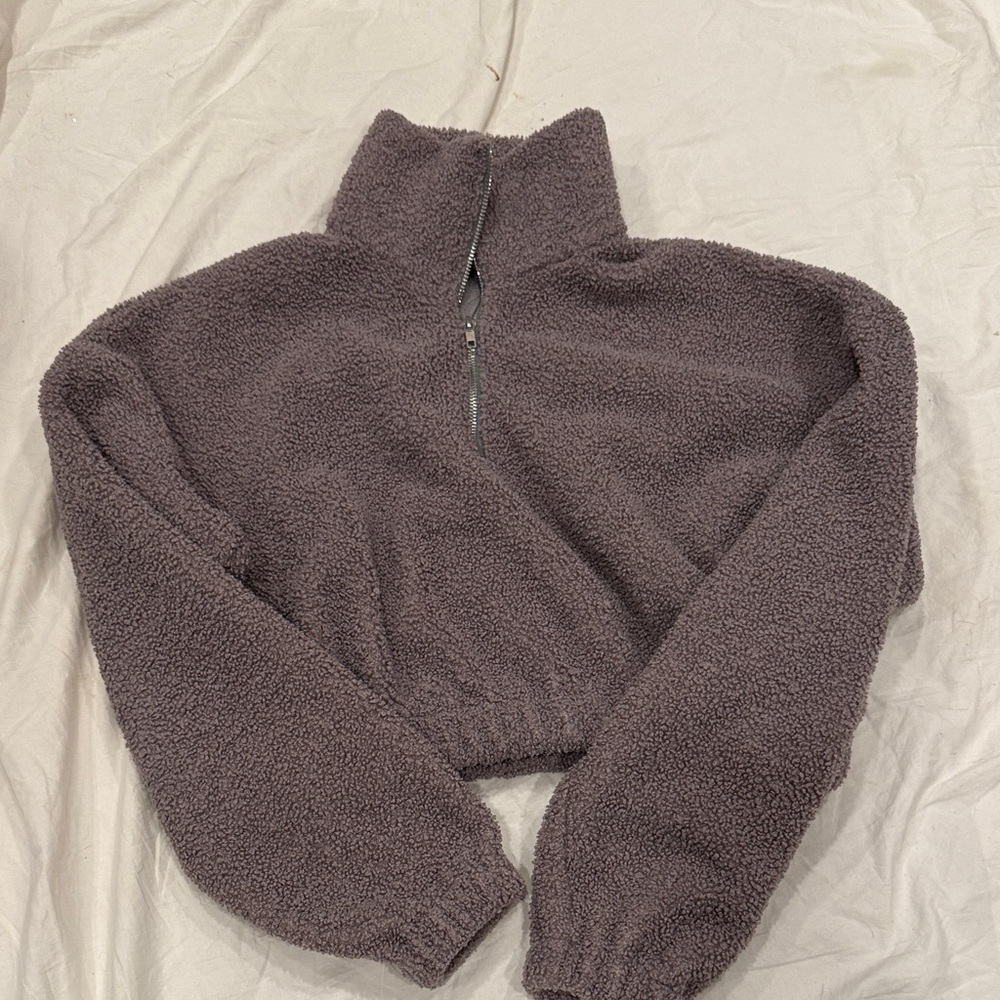 Zaful Women's Teddy Jacket in Cozy Lavender